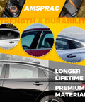 AMSPRAC glossy black door pillar covers for Chevrolet Malibu 2016-2021, 6-pack exterior door moldings.