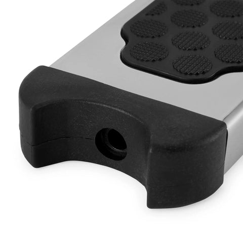 Close-up view of Beefed Up Replacement Pool Ladder Step And Hardware For Stainless Steel Pool Ladder One Size With Slip Resistant Textured Surface Built To Last In Harsh Pool Environments 18.75 Inch Length showing textured slip surface