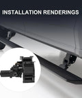 Power Running Board Motor Left Driver Side Replacement For Ford F150 2007 2014 3.5L To 6.2L V8 Models With Front Left Motor And Mounting Bracket For Smooth Step Access installed under truck