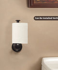 Oil Rubbed Bronze Toilet Paper Holder Wall Mount Rustic Farmhouse Paper Roller Hanger With Anti Fall End Design mounted vertically