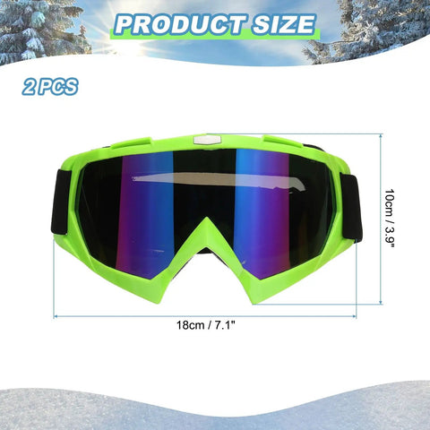 OTG Ski Goggles for Over Glasses with Anti Fog Lenses colorful lenses fluorescent frames
