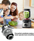 Beefed Up Blade Cutting Assembly Replacement For Gallon Blenders Part 502977 displayed with family in kitchen setting