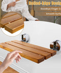 20 Inch Teak Folding Shower Seat Wall Mounted Fold Down Bench For Small Bathrooms Built Tough Teak Wood Stool Inside Shower