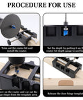Versatile Aluminum Door Hinge Mortise Jig for Quick and Precise Hinge Installation, Router Template Kit in use steps
