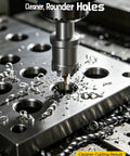 Rock Hard Carbide Hole Saw Kit For Metal Working Twenty One Piece TCT Cutter Set creating cleaner, rounder holes in metal.