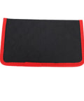 Magnetic Tool Mat With 40 Lb Holding Power Flexible Foldable Parts Tray PVC Coated For Auto Repair Shop Garage Organization 9.6x11 Inch Keeps Screws Bolts And Tools From Slipping, black and red