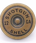 Shotgun Shell Concho Snap Cap Antique Brass Seven Eighths Inch Diameter Decorative Snap Cap For 12 Gauge Gear Hats Boots And Craft Projects