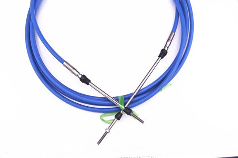 Outboard Remote Control Cable 33C Throttle Shift, 17ft 5.18m For Yamaha Tohatsu Boat Motor Steering System, Blue Universal Type 3300 33C Easy Install Today.