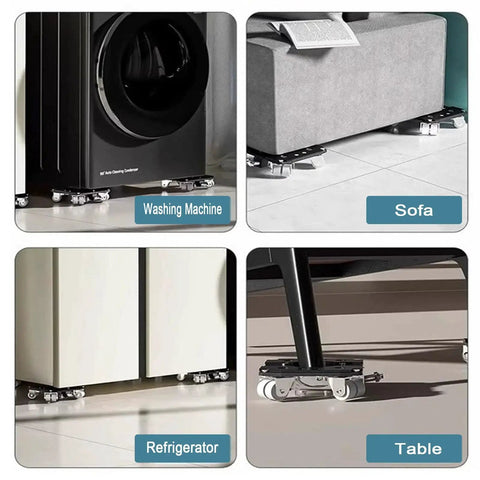 Heavy Duty Moving Equipment Dolly With Omnidirectional Rollers And Non Slip Wheels Carbon Steel Bearings And Reinforced Aluminum Base Carries Up To 1000 KG And 2205 LB For Easy Maneuvering In Tight Workshops moving washing machine sofa refrigerator table