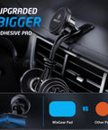 Magnetic Car Mount 2 Pack Universal Stick On Dashboard Phone Holder With Strong Magnets And Swift Snap Technology installed in car