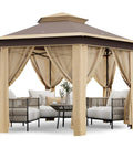Pop Up Canopy Tent 13x13 Ft Instant Gazebo with mosquito net, UV protection, adjustable heights, for patio, garden, backyard use