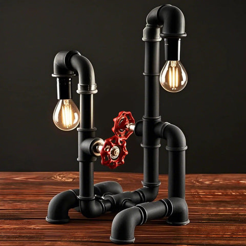 148 Piece Black Iron Pipe Fitting Set With Long And Short Pipes Tees Elbows Floor Flanges For DIY Furniture Shelving crafted lamp
