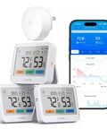 WiFi Thermometer Hygrometer 5-In-1 Temperature And Humidity Monitor With Weather Station Remote Sensor and phone app