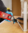 Smart Dispenser Gap And Crack Foam Sealant Cream 12 Ounce for drafts and leaks applied under sink pipe