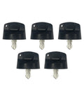 Replacement Ignition Keys For Big Joe Electric Pallet Jack E30 Ez30 Jx1 Jx2 pack of five black keys with umbrella grip design.