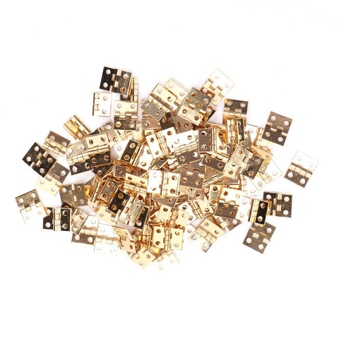 100 Piece Exquisite Mini Retro Metal Hinges Set For DIYers Jewelry Box And Wooden Cabinet Projects With 400 Screws Durable Zinc Alloy Hardware