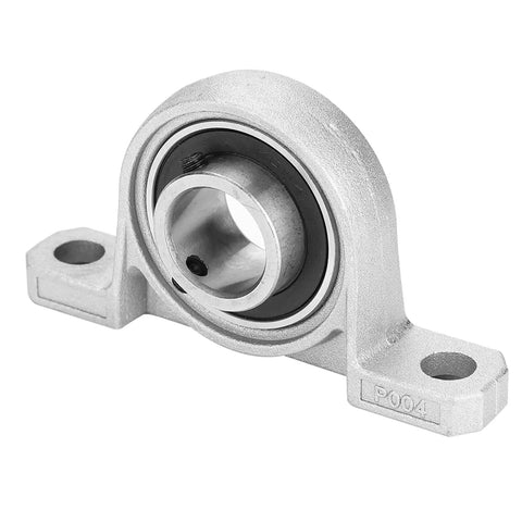 Tough As Nails Two Bolt Pillow Block Bearing With 20mm Bore Zinc Alloy Housing and Precision Ball Insert, detailed view.