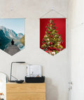 DIY Sublimation Blank Banner Set For Wall Display Waterproof Canvas Banners with scenic landscape and Christmas tree designs