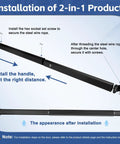 Installation instructions for 2-in-1 RV Screen Door Closer With Integrated Handle And Adjustable Tension Bar for camper.