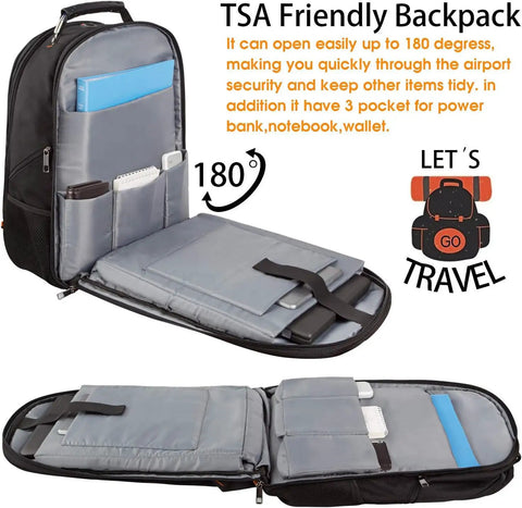 Extra Large Travel Laptop Backpack For Men And Women TSA Friendly Heavy Duty Workhorse Backpack Fits 17 Inch Laptops RFID Protected Backpack With 20
