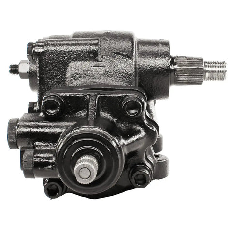 Front view of Power Steering Gear Box Assembly Replacement For Dodge Ram 1500 2500 And Chevy GMC C2500 C3500 K2500 K3500