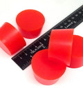 Silicone Masking Plugs Set Pro Grade 1.469 In Bottom Diameter 1.750 In Top Diameter 1 In Length Tapered Stoppers Red 5 Pack