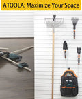Heavy Duty Slatwall Hooks 8 Pack For Garage Organization Black J Hooks Wall Mounts For Tools And Gear Easy Install