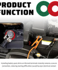 Set Of Four Car Battery Post Shims For Positive And Negative Terminals Repair Kit With Washers shown installed in car engine