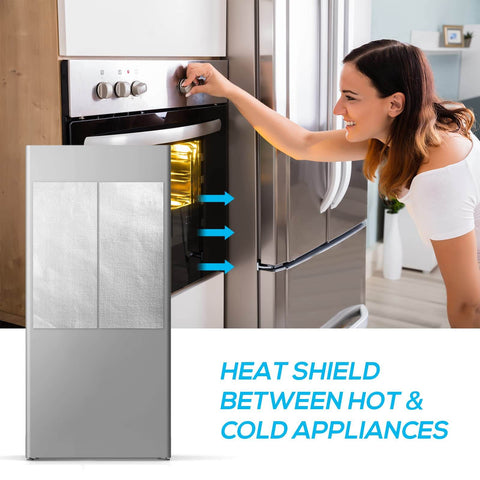 Heavy Duty Pro Grade Aluminized Heat Shield Mat With Adhesive Backing Thermal Barrier Blanket 12x24 Inches in kitchen use