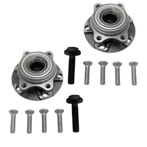 Front Left And Right Wheel Bearing And Hub Assembly Set For Audi A4 Quattro 02-08 And A4 02-05 06 Base 07-08 02-04 A6 Quattro S4 pair top view