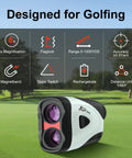 Golf Range Finder With Slope And Magnet, 1000 Yard Range, 6X Zoom, HD LCD Display, Flag Lock With Vibration, Rechargeable in grassy field