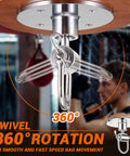 Two Pack Speed Bag Swivel Kit Stainless Steel 360 Degree Ball Bearing Speed Bag Mount With Screws For Home Gym Boxing Studio Punching Bag Stand Heavy Duty Professional Grade Universal Fit, stainless swivel mounted under platform