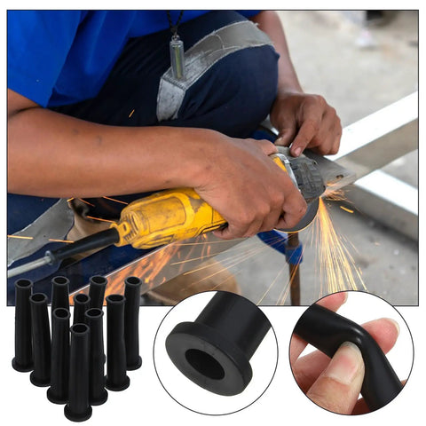 Premium Quality Heavy Duty 20 Pack Slick Black Rubber Cord Management Sleeves for angle grinder use.