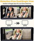 1080P Dual Baby Car Camera With 6.8 Inch Night Vision Monitor And Split Screen For Two-Kid Rides, dual child seat view