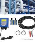 Digital Ultrasonic Flow Meter For Water And Liquids With LCD Display IP67 Tough Shell TM1 Sensor DN20 700mm Flowmeter Counter