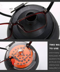 Heavy Duty Eyeglass Frame Warmer Hot Air Heater For Spectacles With Adjustable Temperature 75 To 150 Celsius, close-up showing heating element and glasses.