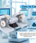 Top Shelf 110V Dental Polishing Lathe With Riproaring 550W Motor And Blistering 3000RPM Speed Designed For Hardcore Laboratory Buffing And Jewelry Casting Projects That Demand No Nonsense Reliability On Standard Workbenches, showing internal components and polishing wheels.
