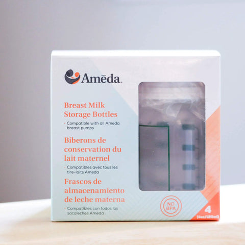 Straight Fire Breast Milk Storage Bottles Pack Two Measured With Plenty Of Label Space Fridge And Freezer Friendly in box