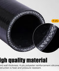 Close-up of Beefy Silicone Radiator Hose ID One And Three Quarter Inches 12 Inch Length Durable 4 Layer Reinforced Coolant Air Hose