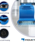 Powerful 1HP 4000+ CFM 3-Speed Air Mover Floor Blower with heavy-duty rotomolded housing, front view showing features and 15 ft cord
