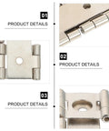 10 Pieces Iron Door Hinges Folding Screen Gate Hinges Retro Style showing hinge details, iron material, and screws.