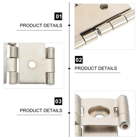 10 Pieces Iron Door Hinges Folding Screen Gate Hinges Retro Style showing hinge details, iron material, and screws.