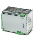 Heavy Duty Industrial Power Supply Workhorse For Automation Crews Built Like A Tank To Handle Rough Sites While Your Gear Runs Like A Dream And Delivers Steady Rock Solid 48 Volt Output Daily showing a compact silver 48V converter with terminal connections.