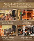 Dope Steampunk Dutch Windmill Building Set With Motorized Blades Exposed Gears Openable Walls And Accessible Mechanical Drive