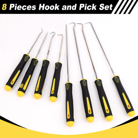8 Piece Pick And Hook Tool Set For Auto Mechanics Built For Tough Jobs Precision Automotive Picks For Car Oil Seals