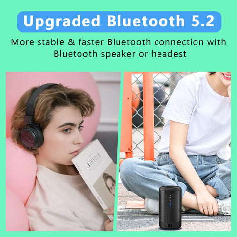 Person using 64GB Bluetooth MP3 Player With Built In HD Speaker, FM Radio, Voice Recorder, HiFi Sound, E Book Reader