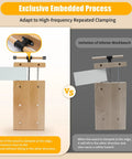 Comparison of Tough Beech Wood Workbench Vise With Quick Release Handle showing clamping stability vs inferior workbench