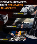 Rear Driveshaft For Ford Edge And Lincoln MKX AWD Heavy Duty Replacement Prop Shaft Assembly showing OEM-standard fit
