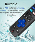 Pack Of 2 Replacement Remote For Roku TV Compatible With TCL Roku Hisense Roku And Onn Roku Models, black ABS remote on ice background
