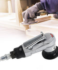 Handheld Air Chamfering Machine Pneumatic Straight Grinder With Deburring Cutter And Installation Tool Set For Accurate Edge Beveling and Surface Prep Light Weight Elbow Design Boosts Work Efficiency Durable Construction, close-up view of the tool in use.